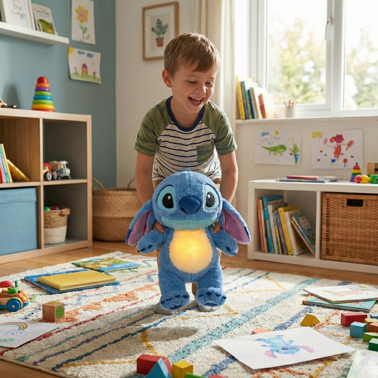 PLIŠANI STITCH KOJI DIŠE – INTERAKTIVNI UMIRUJUĆI DRUGAR