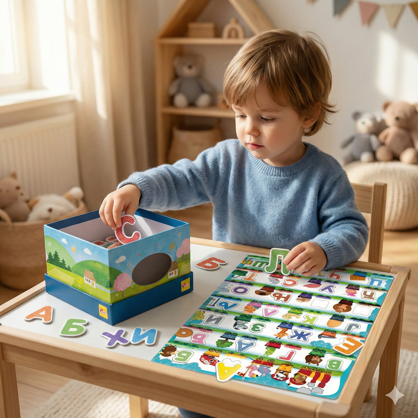 Montesori edukativna igra Taktilna azbuka (Lisciani)