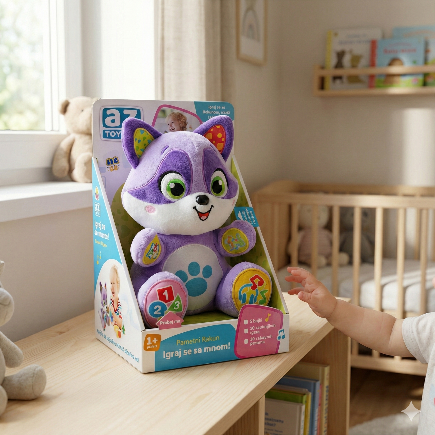 Pametni rakun – interaktivna edukativna igračka za decu 1+