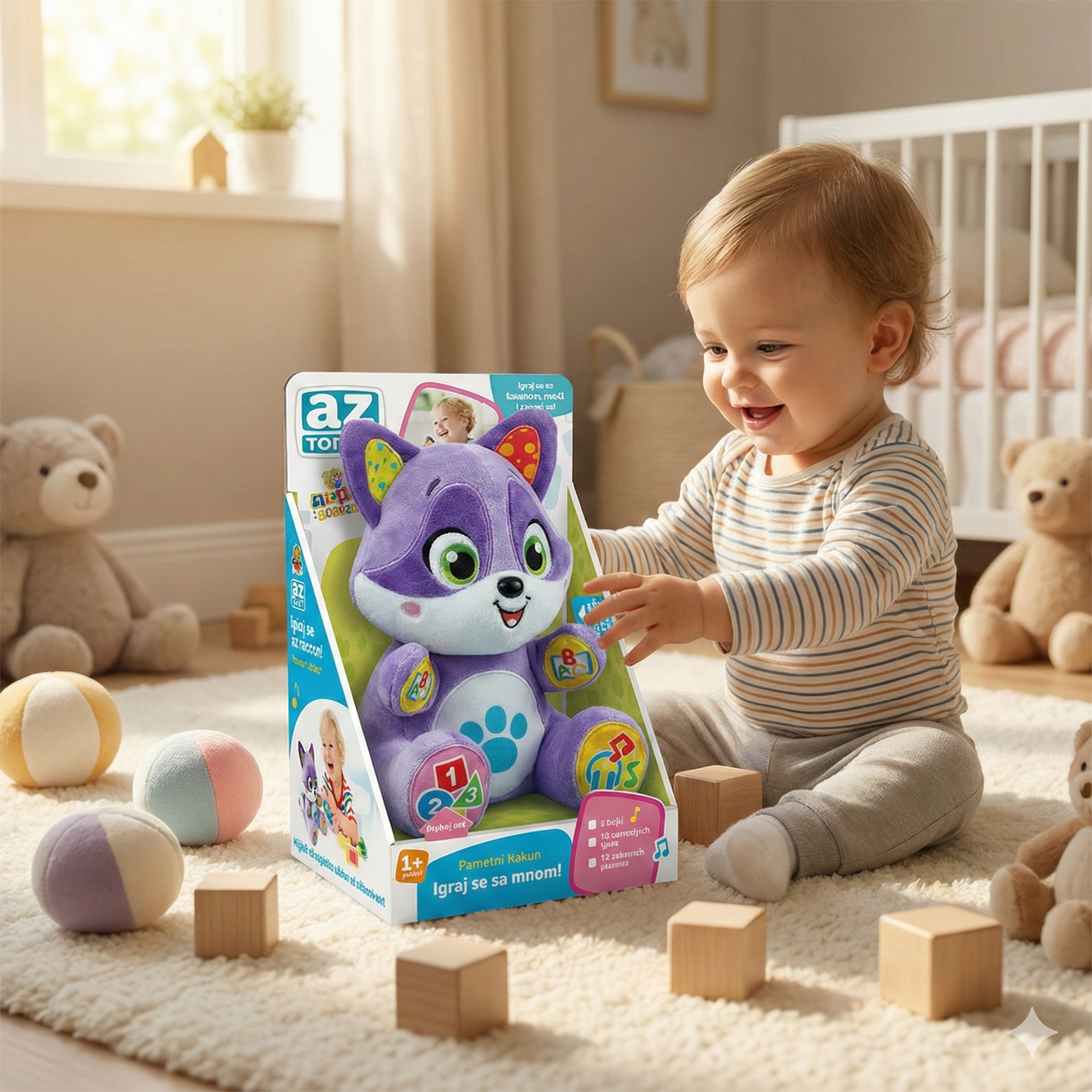 Pametni rakun – interaktivna edukativna igračka za decu 1+